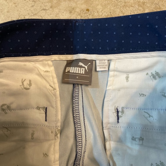 Puma Women’s Navy Blue Polka Dot Golf Pants Size 4 - Picture 5 of 6